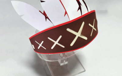 How to make an Native American Warbonnet from a paper for a kid party