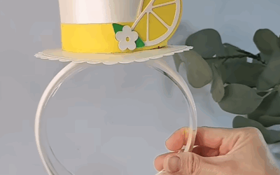 let’s make a mini lemon cake hat out of paper